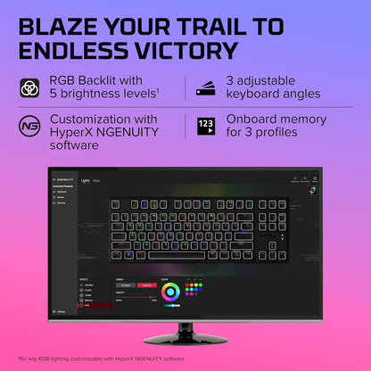 Alloy Origins Core - Tenkeyless Mechanical Gaming Keyboard, Software Controlled Light & Macro Customization, Compact Form Factor, RGB LED Backlit, Linear  Red Switch