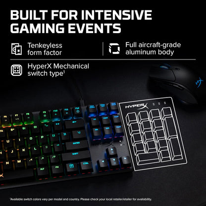 Alloy Origins Core - Tenkeyless Mechanical Gaming Keyboard, Software Controlled Light & Macro Customization, Compact Form Factor, RGB LED Backlit, Linear  Red Switch